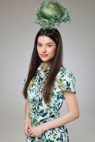 Flourish Green Flora Short Sleeve Shirt Dress