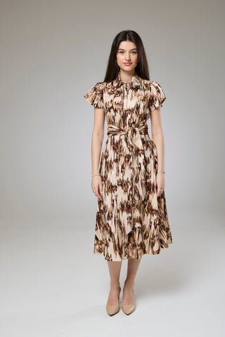 Desert Safari Short Sleeve Shirt Dress