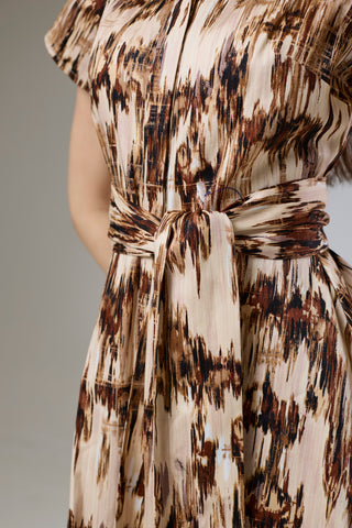 Desert Safari Short Sleeve Shirt Dress