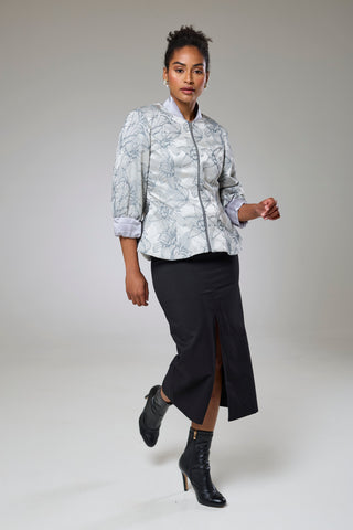 Twilight Flora Fitted Jacket Blouse
