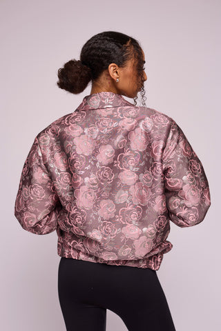 Dusky Silvery Flora Bomber Jacket
